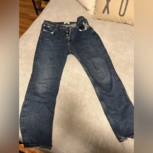 Agolde straight leg button fly high rise